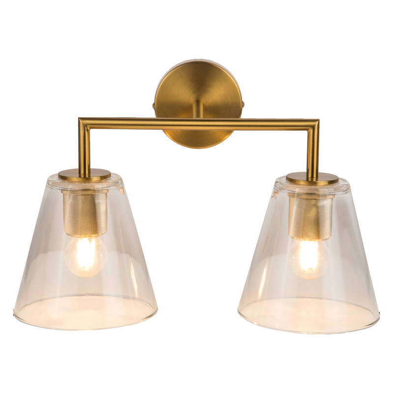 Image of Westport Knurl Glass Twin Wall Light