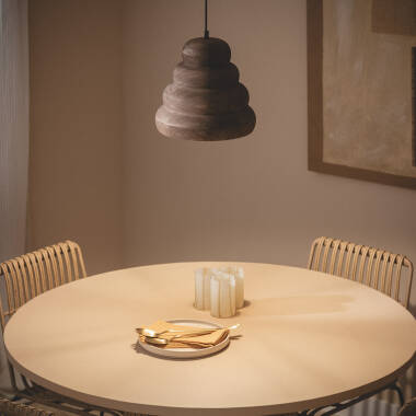 Iluzzia Dallas I Wood Ceiling Pendant Light