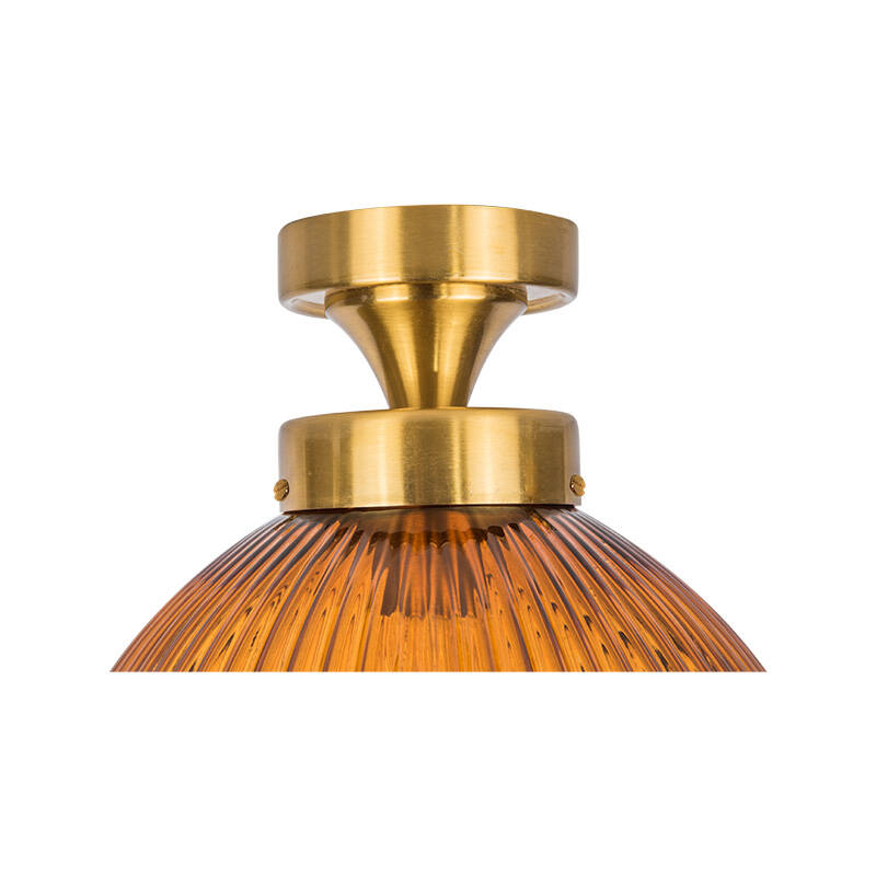 Image of Westport Old School Glass Flush Ceiling Light