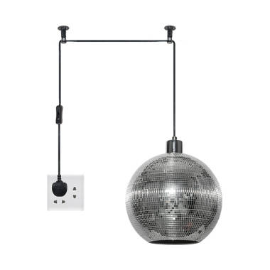 Image of Edit Dance Floor Disco Mirror Ball Ceiling Pendant Light With Plug