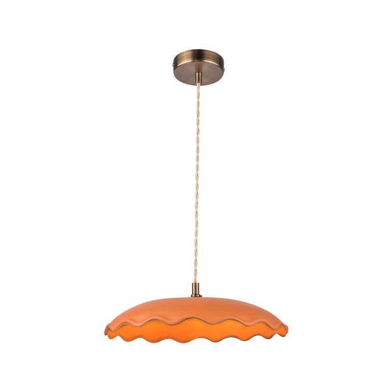 Image of Khudi & Khora Earth Ceramic Scalloped Ceiling Pendant Light