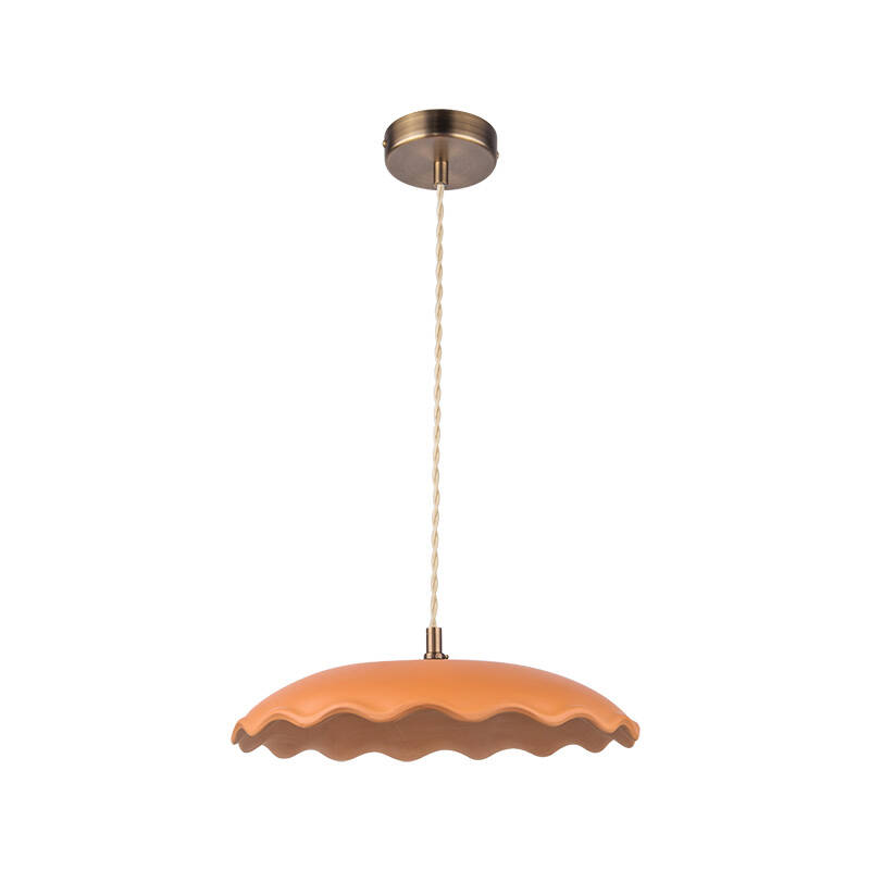 Image of Khudi & Khora Earth Ceramic Scalloped Ceiling Pendant Light