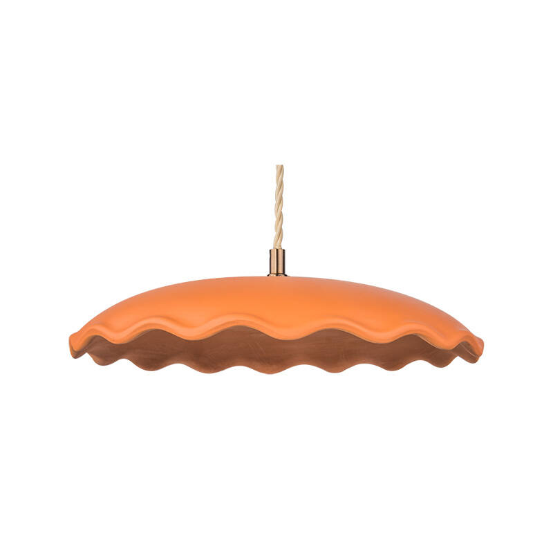 Image of Khudi & Khora Earth Ceramic Scalloped Ceiling Pendant Light