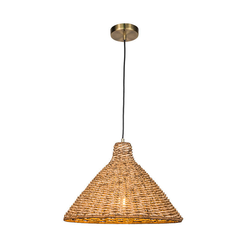 Image of Khudi & Khora Mocha Rattan Ceiling Pendant Light