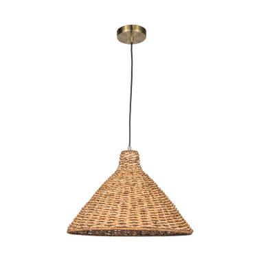 Image of Khudi & Khora Mocha Rattan Ceiling Pendant Light