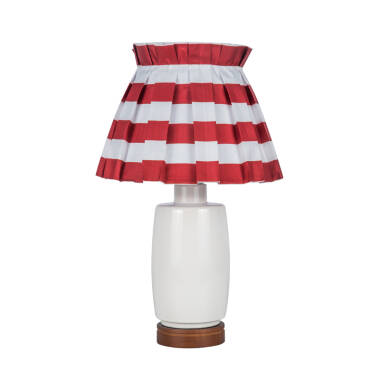 Image of Wisteria Lille Ceramic Box Pleat Table Lamp