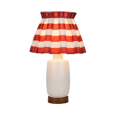Image of Wisteria Lille Ceramic Box Pleat Table Lamp