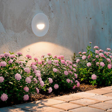 Image of Edit Guell 2W Round Aluminium LED Recessed Wall Light IP65