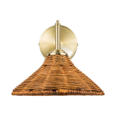 Image of Wisteria Mabel Rattan Wall Light