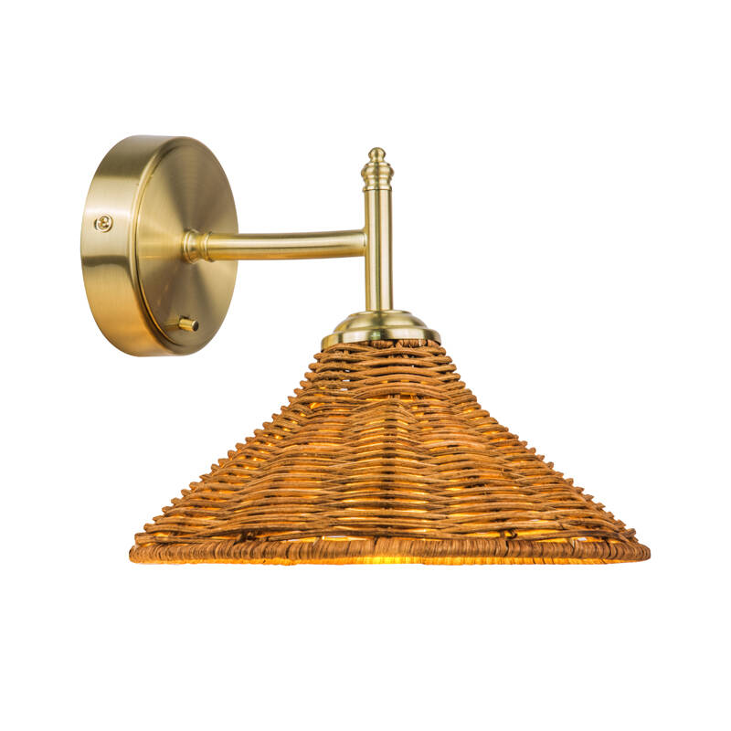 Image of Wisteria Mabel Rattan Wall Light