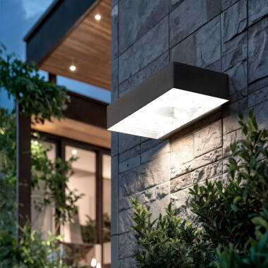 Suri Karl Solar LED Outdoor Flush Wall Light with PIR Sensor