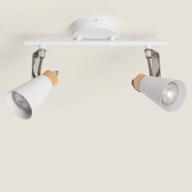 Image of Edit Mara 2 Light Adjustable Ceiling Spotlight Bar