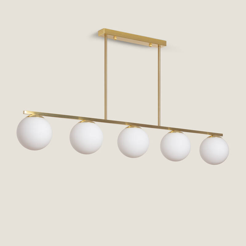 Image of Edit Boqor 5 Light Semi-Flush Bar Ceiling Pendant