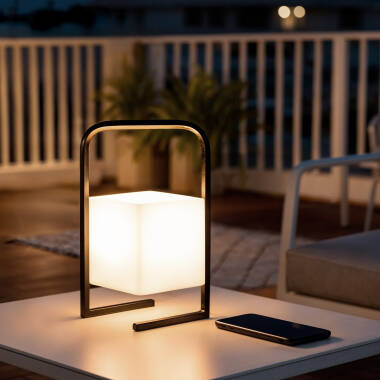 Image of Edit Mkono Cube USB Rechargeable LED Outdoor Table Lamp