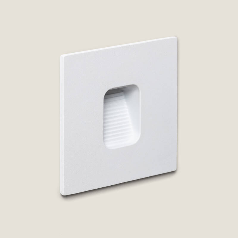 Image of Edit Grasset Square 2W Cool White LED Recessed Outdoor Wall Light