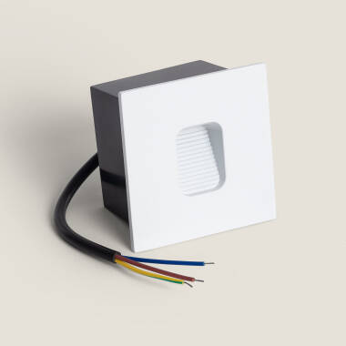 Image of Edit Grasset Square 2W Cool White LED Recessed Outdoor Wall Light