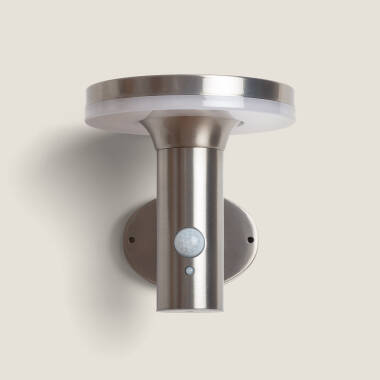 Image of Edit Helios Inox Solar LED Wall Light with PIR Motion Sensor