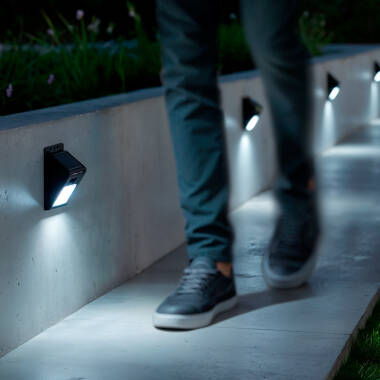 Image of Suri Wedge Solar LED Flush Wall Light Image of Suri Wedge Solar LED Flush Wall Light