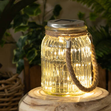Edit Solar LED Solar Glass Jar With Fairy Lights