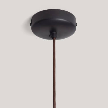 Image of Iluzzia Dallas II Wood Ceiling Pendant Light