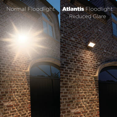 Image of Lutec Atlantis 24W 3200Lm Cool White LED IP54 Floodlight with PIR Sensor