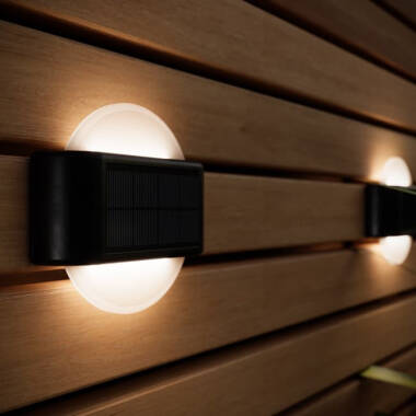 Suri Burton Solar LED Outdoor Flush Light - Black