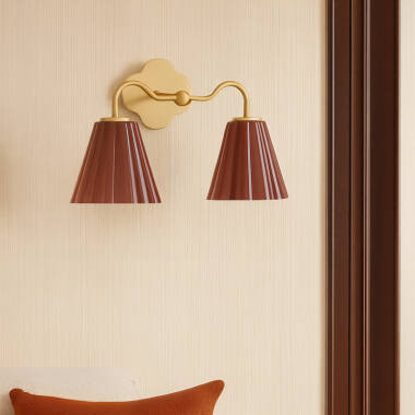 Wisteria Vivenna Glass Twin Wall Light