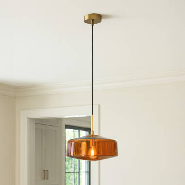 Wisteria Smokey Brown Glass Ceiling Pendant Light