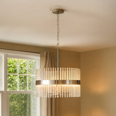 Wisteria Rosa Clear Glass Ceiling Pendant Light