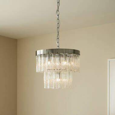 Wisteria Dalia Clear Glass Chandelier