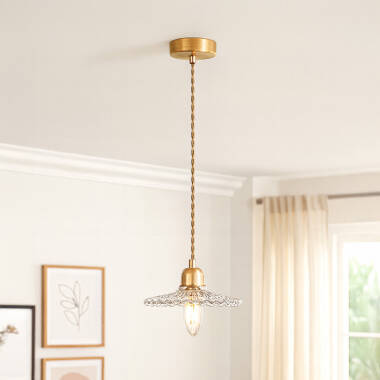Wisteria Notting Clear Glass Ceiling Pendant Light