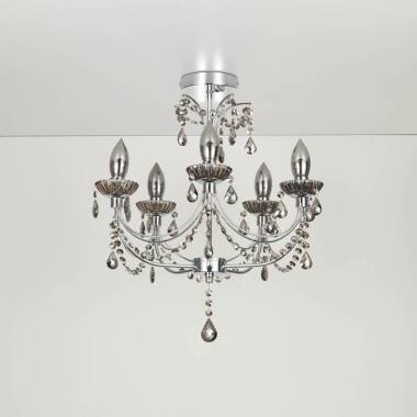 Searchlight Luna 5 Arm Semi-Flush Bathroom Chandelier