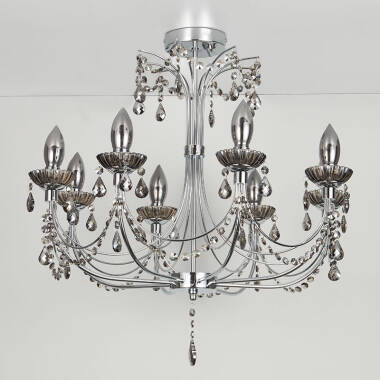Searchlight Luna 8 Arm Semi-Flush Bathroom Chandelier