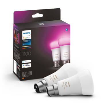 Philips Hue 9W Smart Dimmable LED Bulb Bayonet Cap