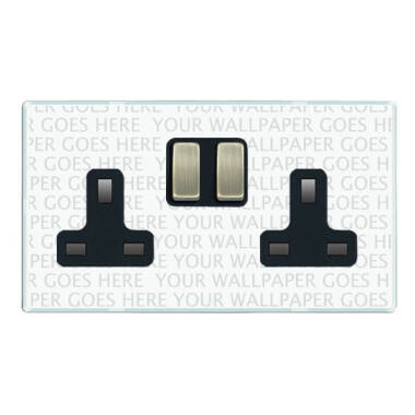 Wisteria Perception Clear Perspex Single UK Socket