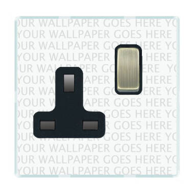 Wisteria Perception Clear Perspex Single UK Socket