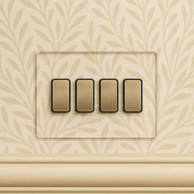 Wisteria Perception Clear Perspex 2 Way Rocker Switch
