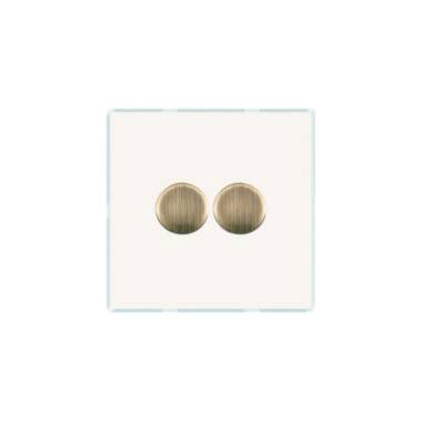 Wisteria Perception Clear Perspex Rotary Dimmer Switch