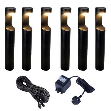 Easyfit 12V Garden Lights - Yew LED Outdoor Post Light Kit - 6 Lights