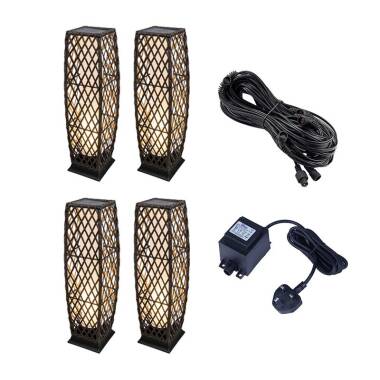Easyfit 12V Garden Lights - Violet LED Outdoor Feature Light Kit - 4 Lights