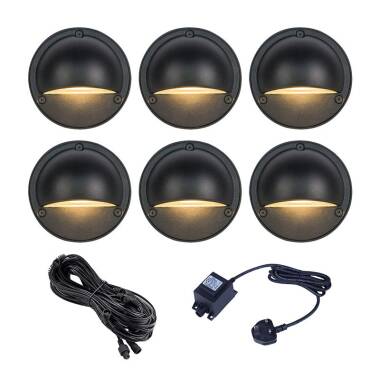 Easyfit 12V Garden Lights - Ivy LED Outdoor Flush Wall Light Kit - 6 Lights