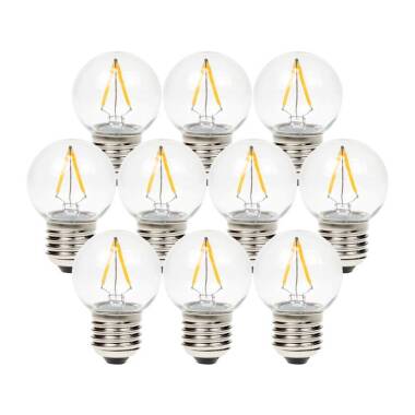 Envirolight 2W Dimmable LED Decorative Filament Golfball Bulb - Screw Cap - Pack of 10