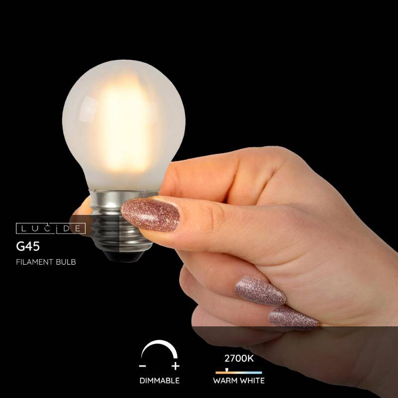 Image of Lucide 4W Dimmable LED Golf Ball Frosted - Screw Cap