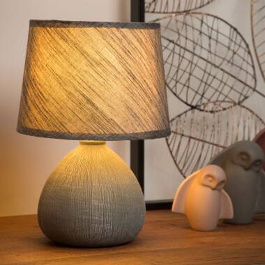 Image of Lucide Ramzi Ceramic Table Lamp