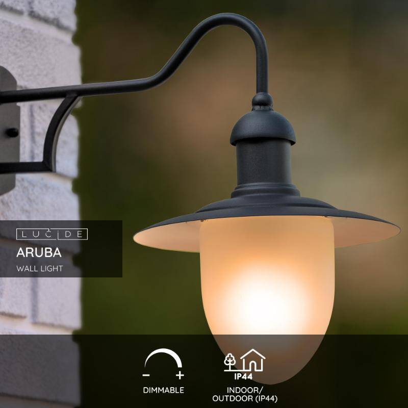 Image of Lucide Aruba Outdoor Hanging Lantern Wall Light