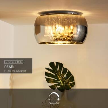 Image of Lucide Pearl 5 Light Flush Ceiling Light