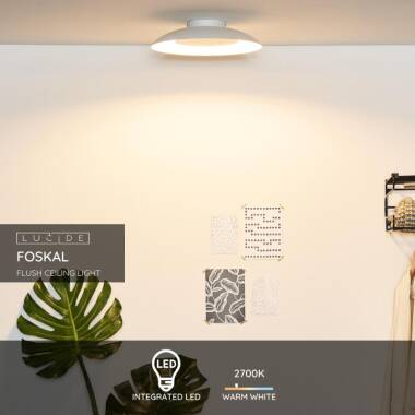 Image of Lucide Foskal Large LED Flush Ceiling Light