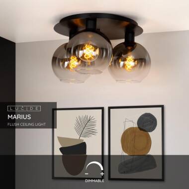 Image of Lucide Marius Flush Ceiling Light