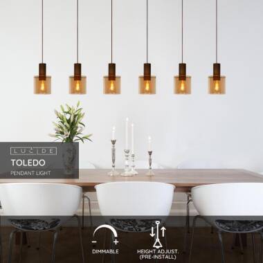 Image of Lucide Toledo 3 Light Bar Ceiling Pendant