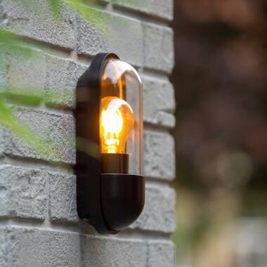 Image of Lucide Capsule Half Lantern Outdoor Wall Light